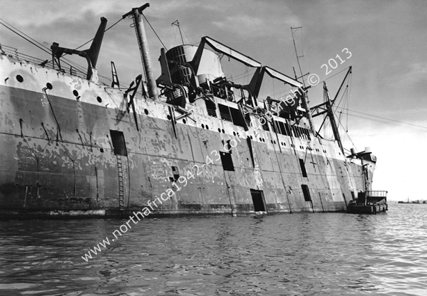 USS Thomas Stone Being Salvaged North Africa 1943-44